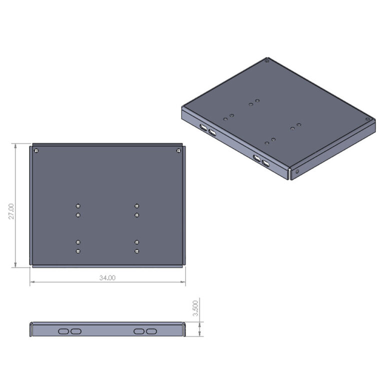 Mounting Plate for Cab and Chassis Trucks - 2025, Ford, F550