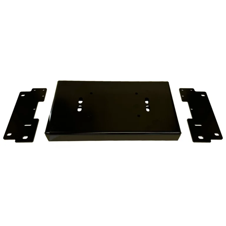 black steel mounting plate and brackets to install a 5th wheel hitch on Ram cab and chassis truck